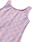 Wavy Checks Swimsuit / Lavender