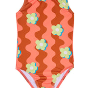 Wavy Daisy / Coral / Swimsuit