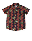 Wavy Daisy Button Up Shirt / Youth / Tan Camo