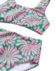 Wavy Floral / Two Piece Swimsuit / Azalea