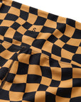Women's Bike Shorts / Wavy Checks / Cocoa