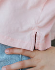 Cropped Boxy Beach Vibes Tee / Pink