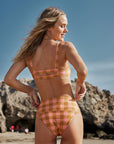 LSPACE x Seaesta Seaside Gingham Women's Two Piece Swimsuit / Jess Top