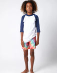 Seaesta Surf Boys Boardshorts – Scallop Retro Flare in Sea Ripple Tie Dye