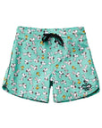 Seaesta Surf x Peanuts® Joe Cool Boys Boardshorts – Scallop Retro Flare in Sea Glass