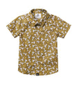 Seaesta Surf x Peanuts® Joe Cool Button Up Shirt / KIDS / Olive