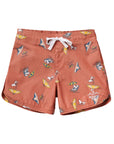 Seaesta Surf x Peanuts® Snoopy Boys Boardshorts – Scallop Retro Flare in Clay