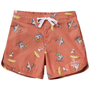 Seaesta Surf x Peanuts® Snoopy Boys Boardshorts – Scallop Retro Flare in Clay