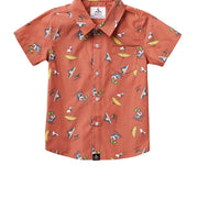 Seaesta Surf x Peanuts® Snoopy Shade Button Up Shirt / KIDS / Clay