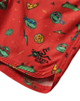Seaesta Surf x Teenage Mutant Ninja Turtles® Boys Boardshorts – Scallop Retro Flare in Raph Red