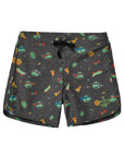 Seaesta Surf x Teenage Mutant Ninja Turtles® Boys Boardshorts – Scallop Retro Flare in Sewage Grey