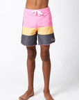 Seaesta Surf Boys Boardshorts – Scallop Retro Flare in Triple Scoop Bubblegum