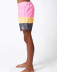 Seaesta Surf Boys Boardshorts – Scallop Retro Flare in Triple Scoop Bubblegum