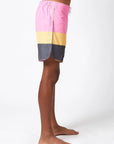 Seaesta Surf Boys Boardshorts – Scallop Retro Flare in Triple Scoop Bubblegum