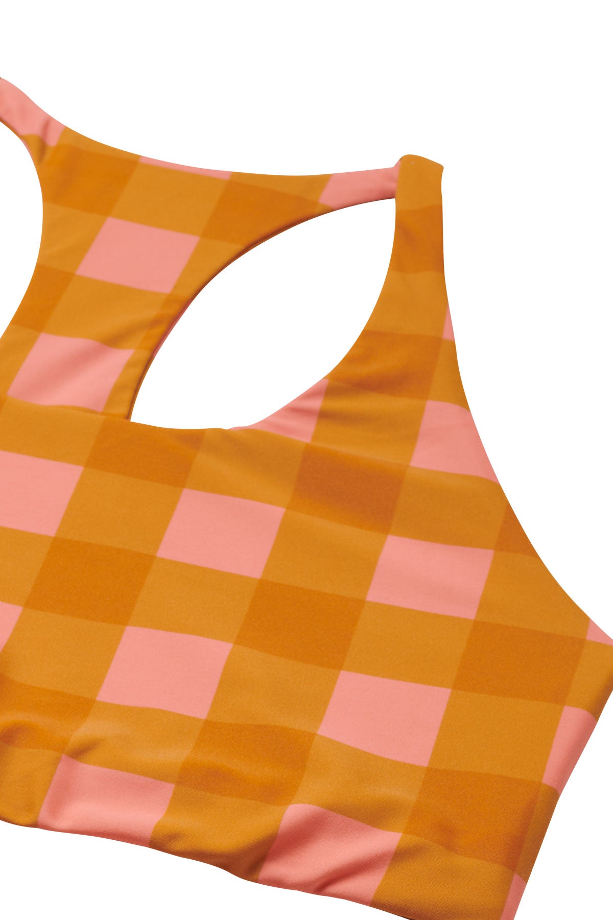 PINK Plaid Sports Bras for Women