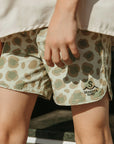 Seaesta Surf Boys Boardshorts – Scallop Retro Flare in Calico Crab Faded Army