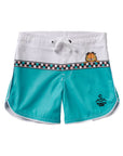 Seaesta Surf x Garfield® Boys Boardshorts - Scallop Retro Flare in Monday Checkers