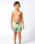 Seaesta Surf Boys Boardshorts – Scallop Retro Flare in Triple Scoop Pistachio