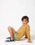 Seaesta Surf Boys Boardshorts – Scallop Retro Flare in Triple Scoop Pistachio