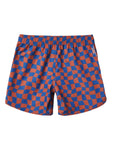 Seaesta Surf Boys Boardshorts – Scallop Retro Flare in Wavy Checks Navy