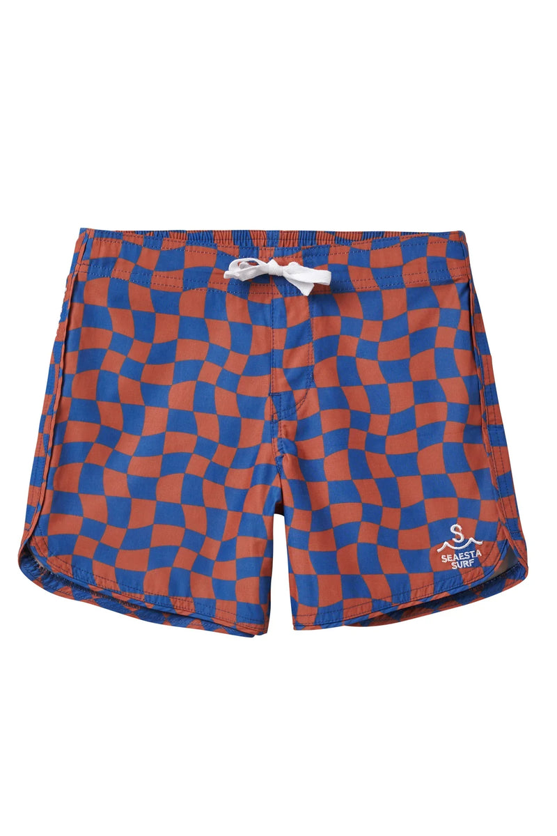 Seaesta Surf Boys Boardshorts – Scallop Retro Flare in Wavy