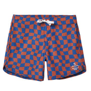 Seaesta Surf Boys Boardshorts – Scallop Retro Flare in Wavy Checks Navy