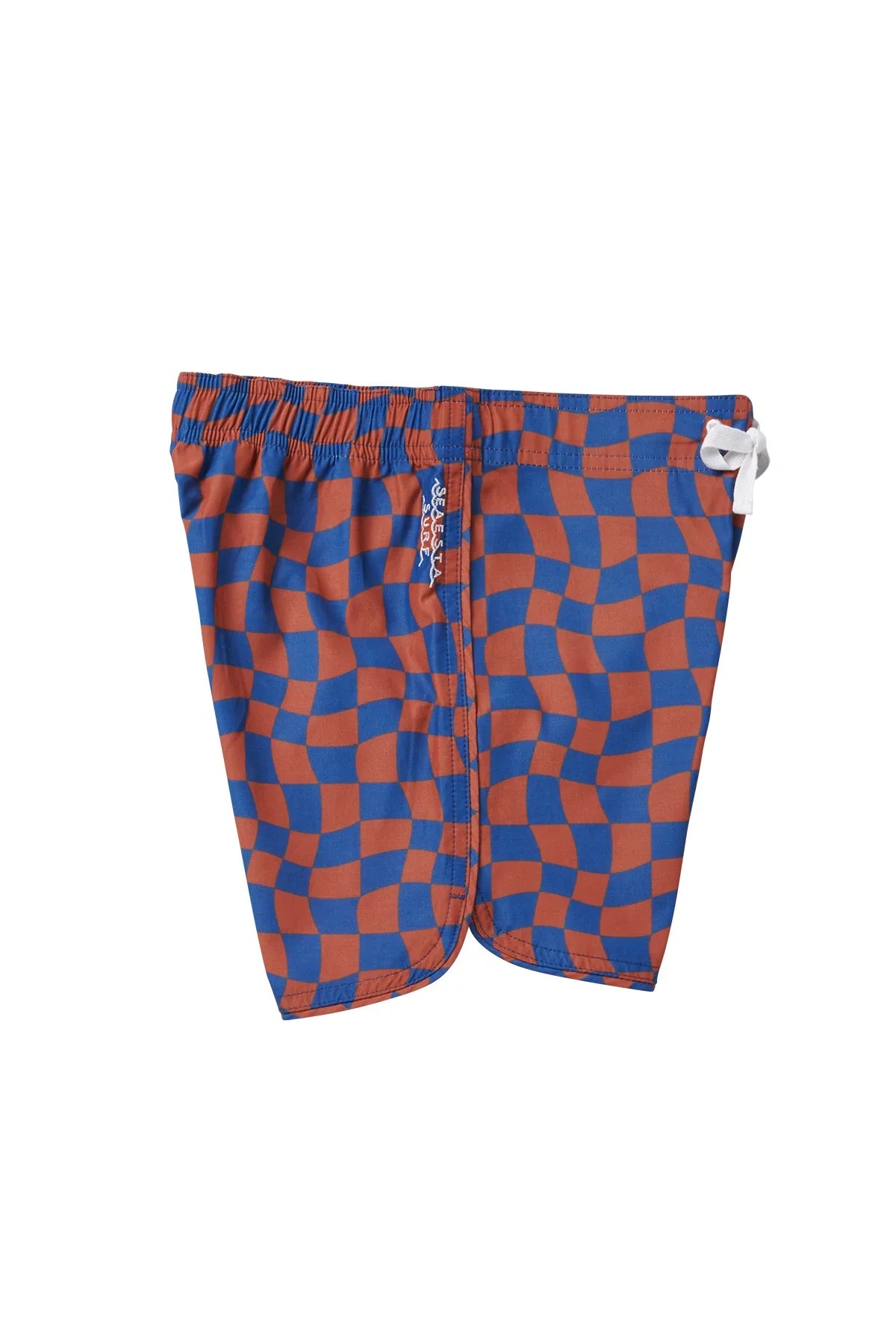 Seaesta Surf Boys Boardshorts – Scallop Retro Flare in Wavy Checks