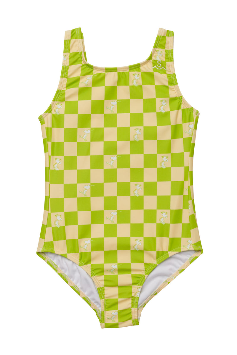 Yellow checkered cheap bathing suit