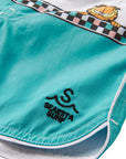 Seaesta Surf x Garfield® Boys Boardshorts - Scallop Retro Flare in Monday Checkers