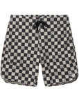 SEAESTA SURF X PEANUTS® BLACK & WHITE CHECKERBOARD BOARDSHORTS / MENS / STRAND