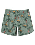 Seaesta Surf x SpongeBob® Boys Boardshorts – Scallop Retro Flare in Plankton Green