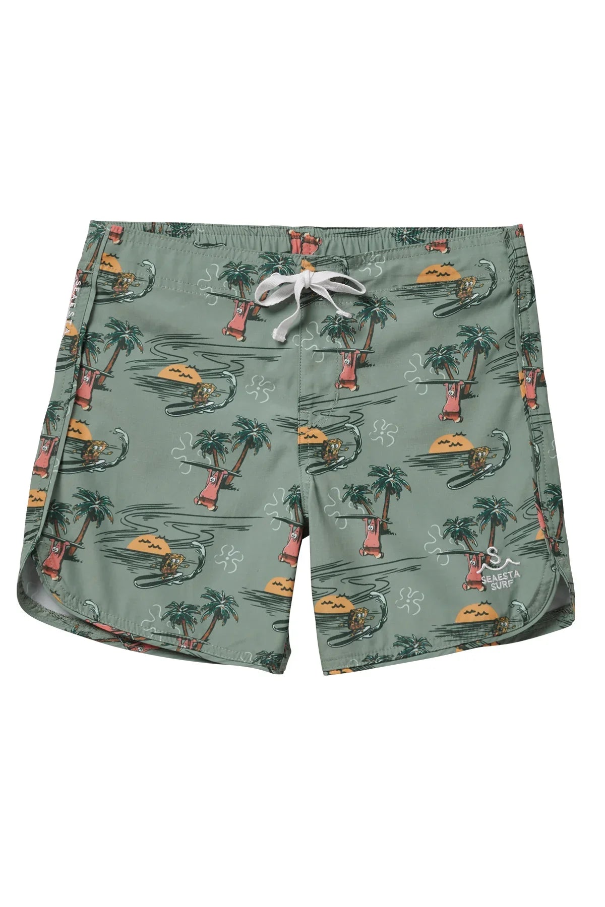 Seaesta Surf x SpongeBob® Boys Boardshorts – Scallop Retro Flare in Pl