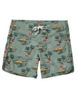 Seaesta Surf x SpongeBob® Boys Boardshorts – Scallop Retro Flare in Plankton Green