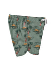Seaesta Surf x SpongeBob® Boys Boardshorts – Scallop Retro Flare in Plankton Green