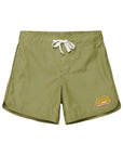 Seaesta Surf x Surfy Birdy Boys Boardshorts – Scallop Retro Flare in Pine