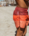Seaesta Surf Boys Boardshorts – Scallop Retro Flare in Triple Scoop Berry