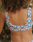 Sea Arches Retro / Haze Blue / Two Piece Swimsuit