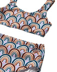 Sea Arches Retro / Haze Blue / Two Piece Swimsuit