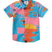 Aloha Sunset Button Up Shirt / Youth / Neon