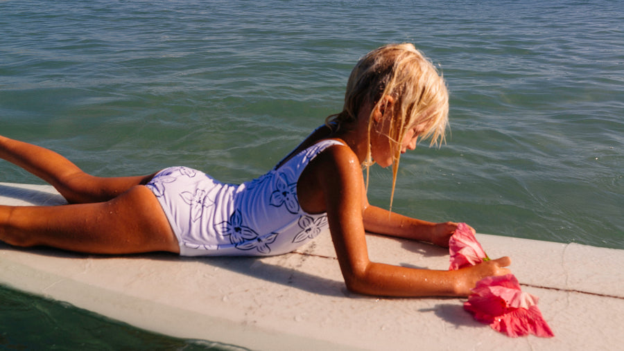Seaesta Surf x Leah Bradley / Vintage Plumeria Swimsuit