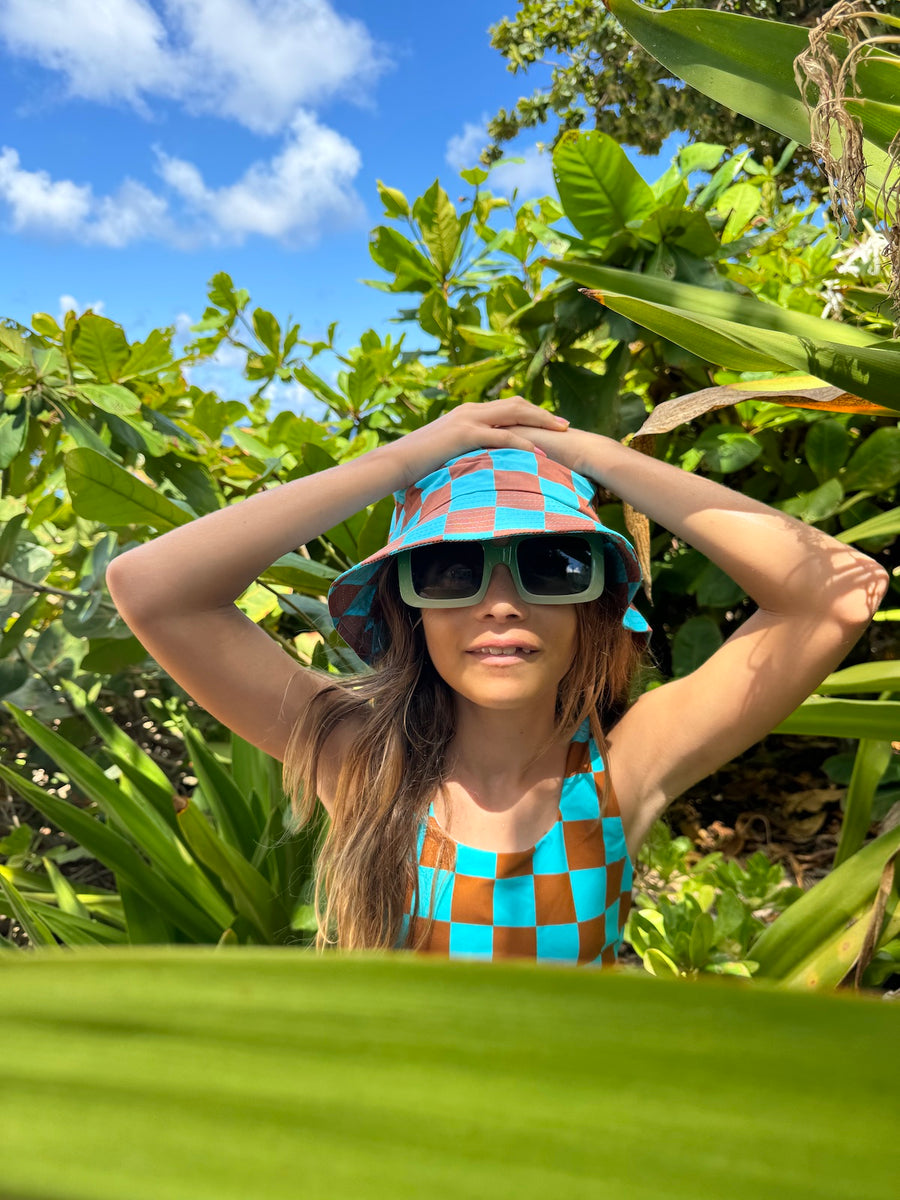 Caribbean Checks / Sport Two Piece Swimsuit