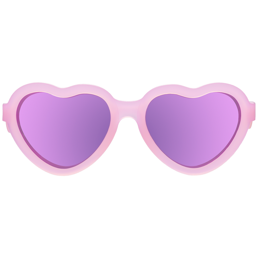 Frosted Pink Heart | Purple Polarized Mirrored Lenses