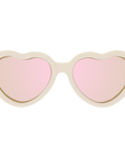 Sweet Cream Heart | Rose Gold Polarized Mirrored Lenses