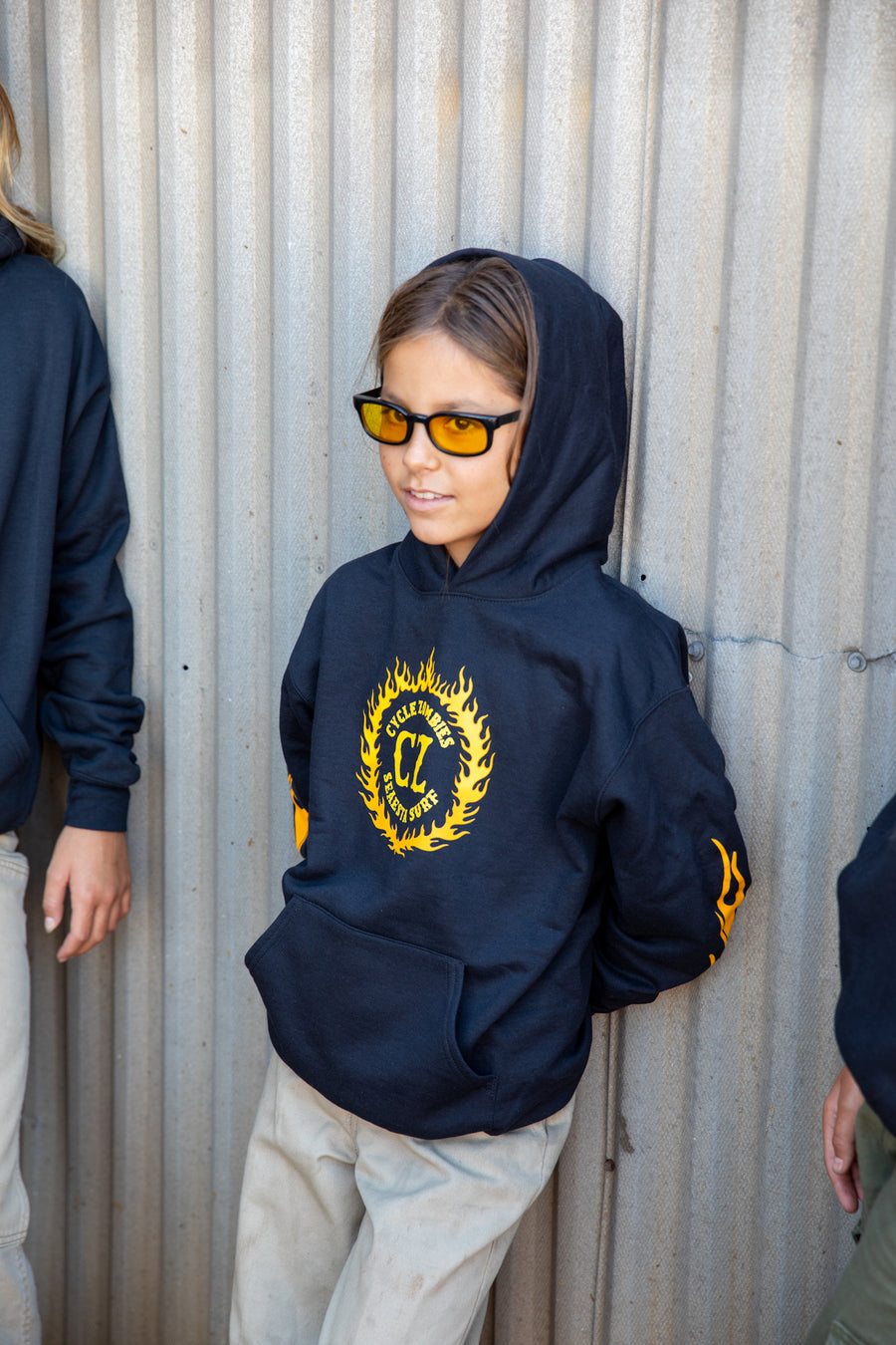 Seaesta x Cycle Zombies Youth Flameboy Hoodie / Black