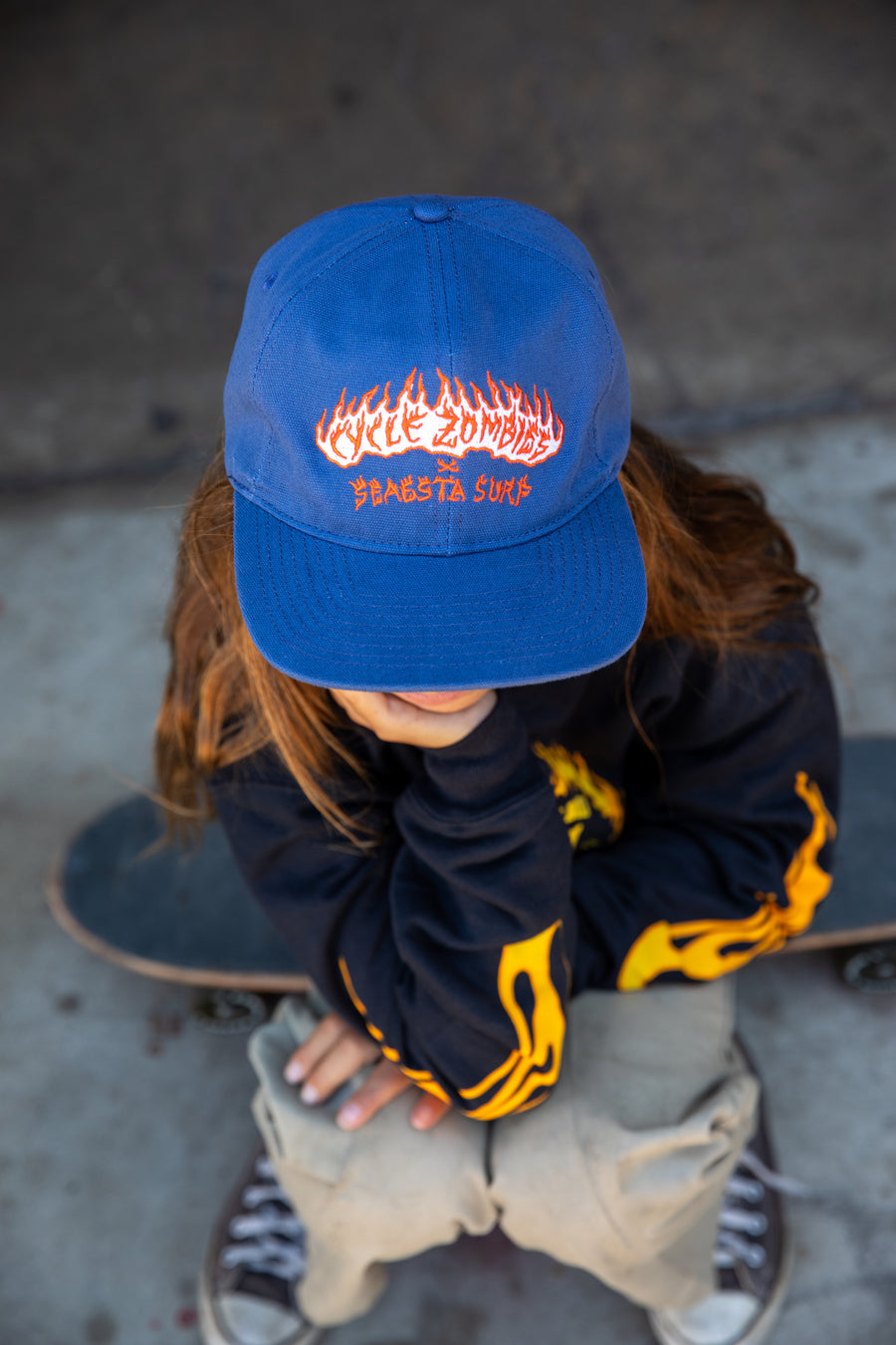 Seaesta x Cycle Zombies Lit Up Youth Hat / Navy