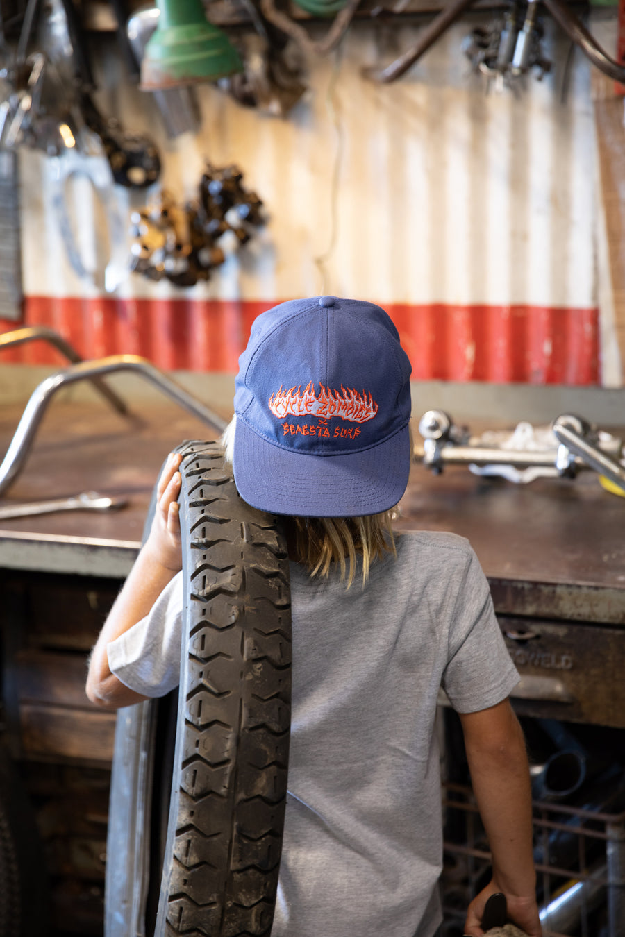 Seaesta x Cycle Zombies Lit Up Youth Hat / Navy