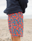 Seaesta Scallop Retro Flare Boardshort / Daisy / Crimson