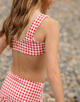 Seaside Gingham / Two Piece Swimsuit / Cherry