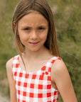 Seaside Gingham / One Piece Swimsuit / Cherry