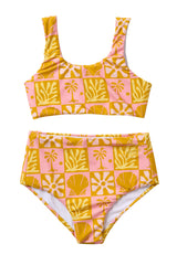 Beach Checks Two Piece Swimsuit / Lemonade